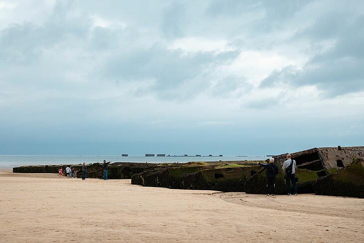visite de la plage Arromanches Visite des plages du Débarquement avec le camping de Martragny